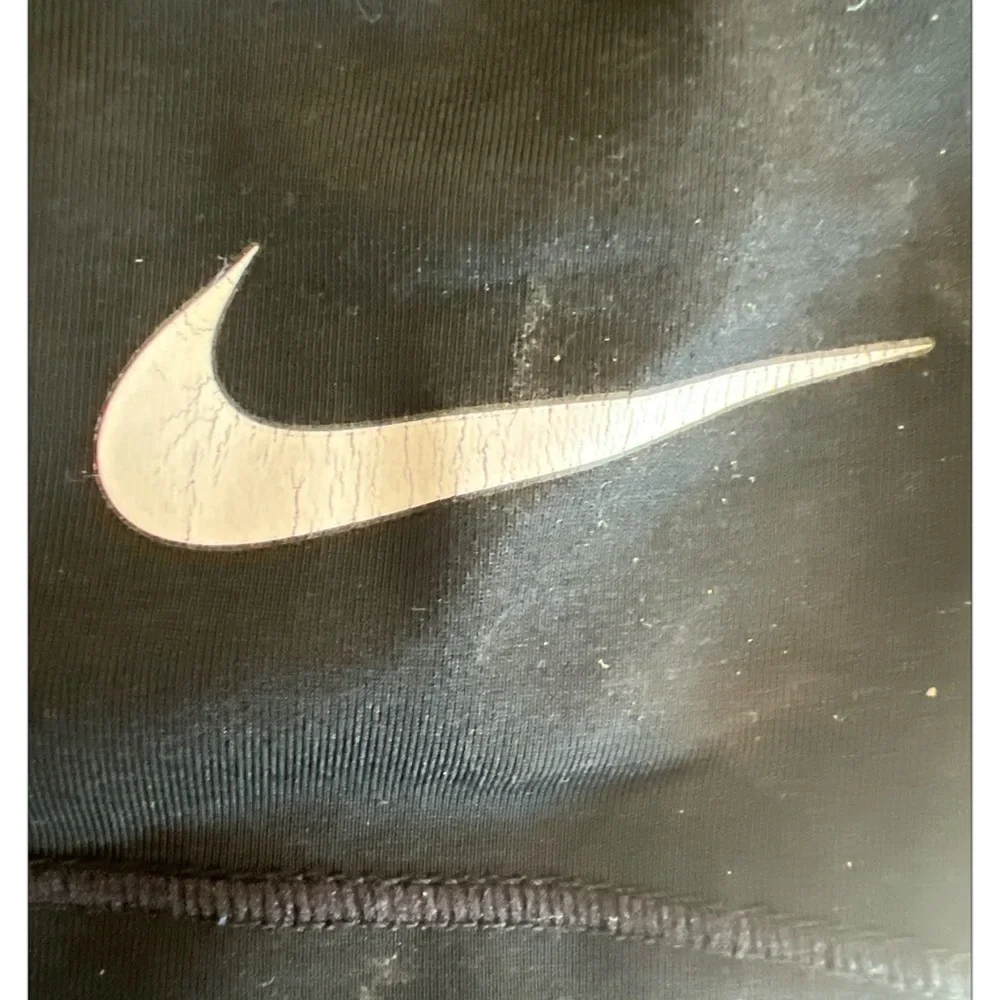 Nike Pro Women’s Compression Shorts Black Neon Green‎ Waistband Size L